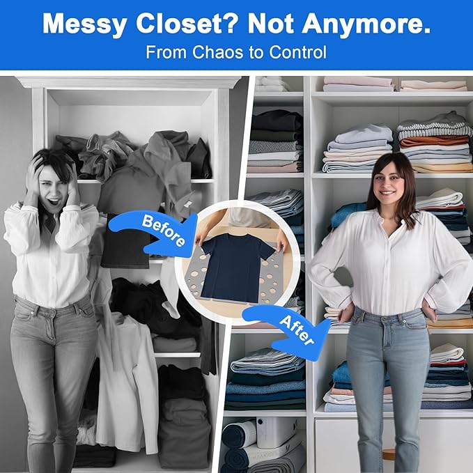 BoxLegend V5 Shirt Folding Board T-Shirt Folder Clothes Folder Laundry Organizer Helper for Adult Clothing Durable Plastic Folding Tool, Gray