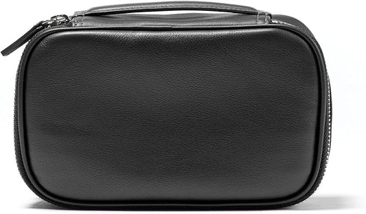 Leatherology Black Onyx Leatherology Small Travel Organizer - Zipped mesh storage pocket, elastic loops for organization, compact travel size