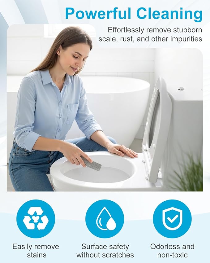 100 Pcs Pumice Stick for Toilet Cleaning, Pumice Stone for Cleaning Stove Grates, Oven, Bathroom, Grill, Kitchen, Sinks,Toilet Hard Water Stain Remover