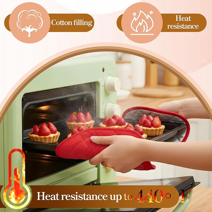 SHENLIU 24 Pcs Cotton Pot Holders for Kitchen, 7 x 7 Inches Heat Resistant Potholders Bulk Hot Pads 4 Colors Washable with Hanging Loops for Cooking Baking Black Gray Blue Red