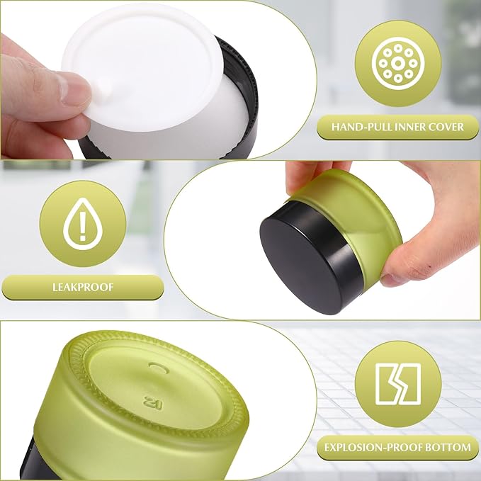 Domensi 60 Pcs 1oz Glass Jars with Lids Bulk Salve Tins Winter Cream Container Small Glass Candle Cosmetic Jars for Travel Lip Balm with Inner Liners for Lotion Sample Cream(Green, Black Lid)