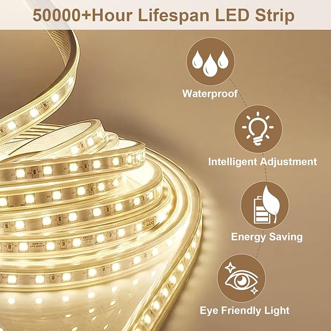 BEAUTYPEAK 48x28 LED Oval Bathroom Mirror with Lights, Anti-Fog, Dimmable, Backlit + Front Lit, Lighted Bathroom Vanity Mirror for Wall, 3 Colors, Memory Function, Tempered Glass, Shatter-Proof