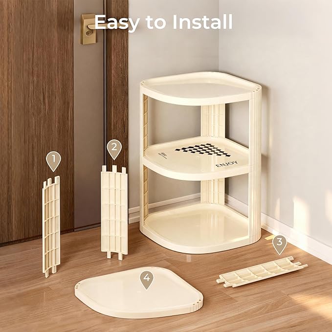 Vertical Shoe Rack 5 Tier Adjustable Shoe Organizer Small Shoe Shelf for Closet, Narrow Entryway, or Bedroom Easy to Assemble and Disassemble Holds Up to 5 Pairs of Shoes (White)