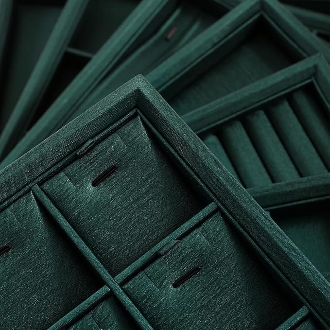 Jewelry Organizer Tray, Leather Tray,Premium Green Bracelet Organizer,Luxury Display Tray For Pendants,Bangle Organizer
