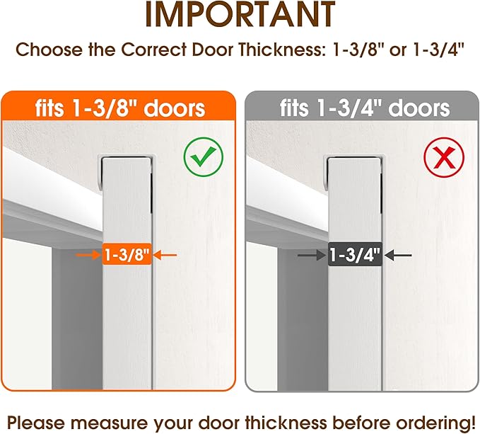 KitchLife Long Over The Door Hooks Hanger with 15.75" Extended Arms, Fits 1 3/8" Doors, F40U, 6 Double-Hanger Design Thickened Heavy Duty Bathroom Towel Rack Organization, Glossy White, 1 Pack