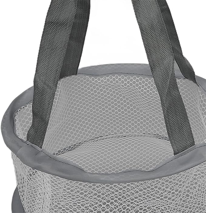 Makeup Brush Drying Rack, 3pcs Hanging Mesh Dry Net Mini Ventilated Windproof Drying Rack Basket Dryer for Makeup Brushes Tools (Grey)