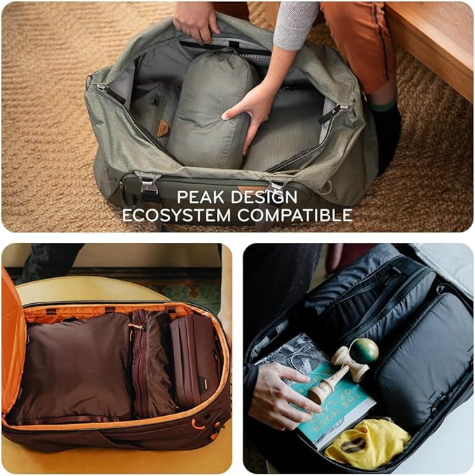 Peak Design Packing Cube, Ibis, Weatherproof Luggage Cube with Dual Compartment Organization, Expansion and Compression, Zipper Opening, Travel Organizer for Men and Women, Size M
