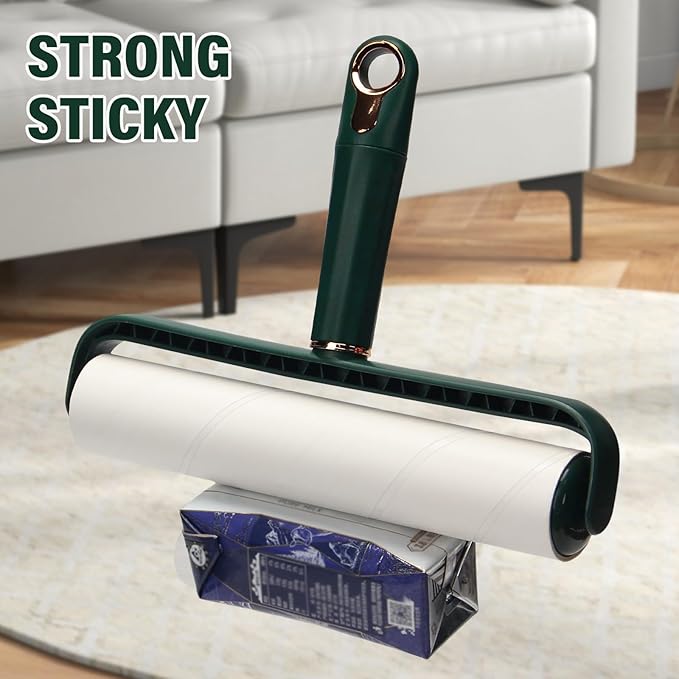 Lint Roller Refills 9.45” Large Lint Roller Refill (5 Rolls-300 Sheets) Sticky pet Lovers lint Roller Refill for Cleaning Carpets, Floor, Clothes, Pet Hair