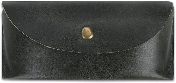 Leather Sunglasses Case Genuine Leather Eyeglass Case Soft Glasses Pouch Reading Glasses Case for Men & Women