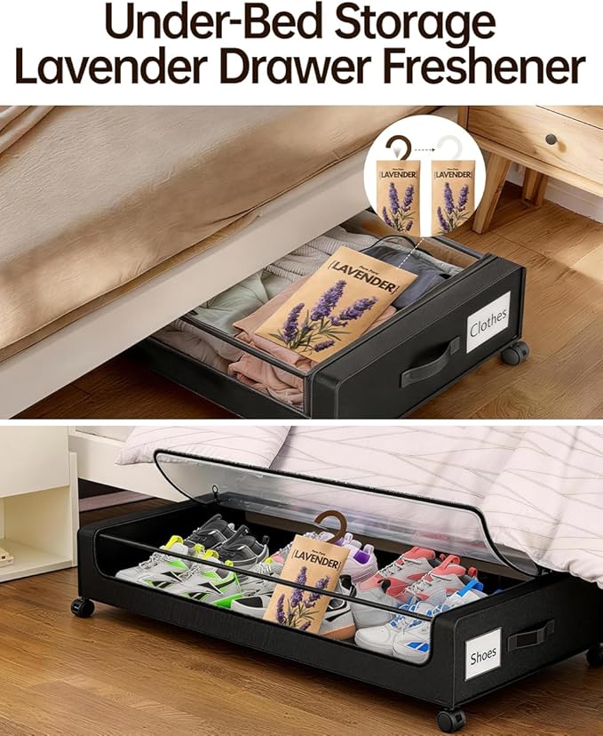 12 Packs Lavender Potpourri Scented Sachets for Closet & Drawer【Deodorizer for Stagnant Air】，Long Lasting Hanging Paper Air Fresheners and Odor Eliminator for Clothes