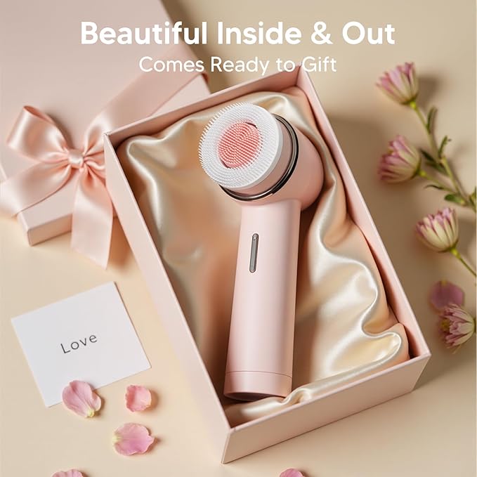 Double Directional Rotating Teenage Cleansing Brush, deep Pore Cleaning Rechargeable Waterproof Cleansing Brush, Trendy Stuff Valentine's Day Gifts