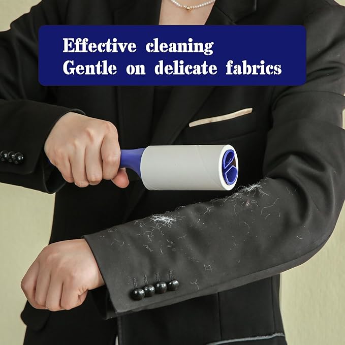 Extra Sticky Lint Roller Portable Lint Remover Lint Rollers 315 Sheets with 1 Handle 3 Rollers for Pet Hair Clothes Furniture Carpet