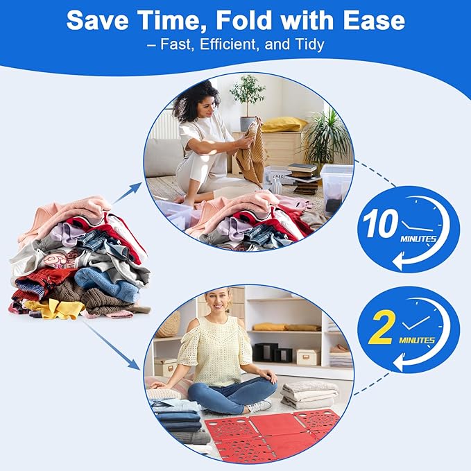 BoxLegend Shirt Folder Board Tshirt Clothes Folder Folding Board Durable Laundry Helper Liner Sorter, Red