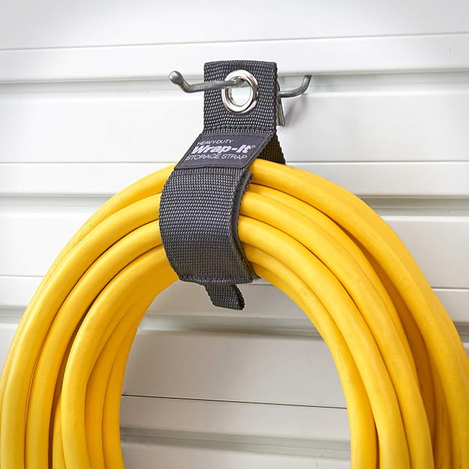 Heavy-Duty Wrap-It Storage Straps - Assorted 10-Pack (Cranberry Red) - Hook and Loop Storage Strap, Extension Cord Organizer, Hose, Cable Straps, Rope Organizer, Electrical, Hose, Garage Wall Hanger