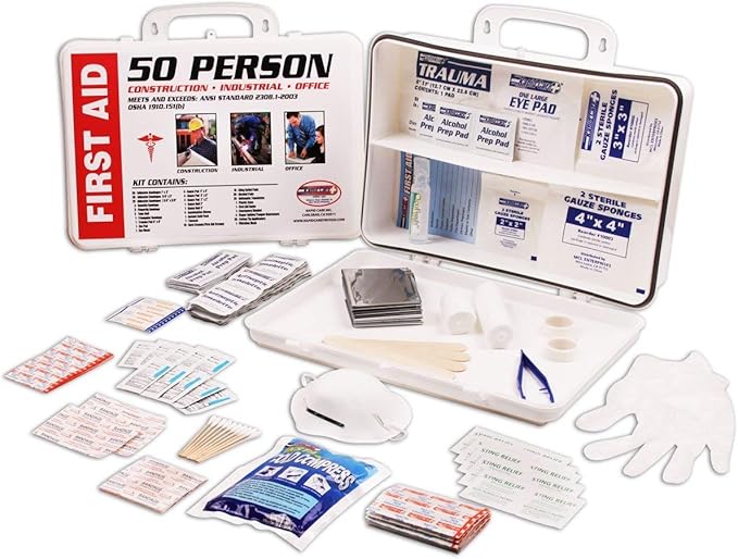 Rapid Care First Aid RC-50MAN-W 50 Person OSHA/ANSI Poly First Aid Kit