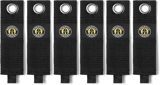 Spartan Power Heavy Duty Storage Straps, 2" X 13" Extension Cord Holder Organizer for Garage Organization and Cable Storage (6 Pack)