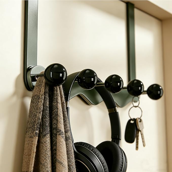 Over Door Coat Rack, Coat Hooks for Door Coat Hanger, Towel Hanger for Bathroom, Door Hanger Hooks, Hooks for Hanging Hat Key Towel Purse Robes Mudroom Entryway