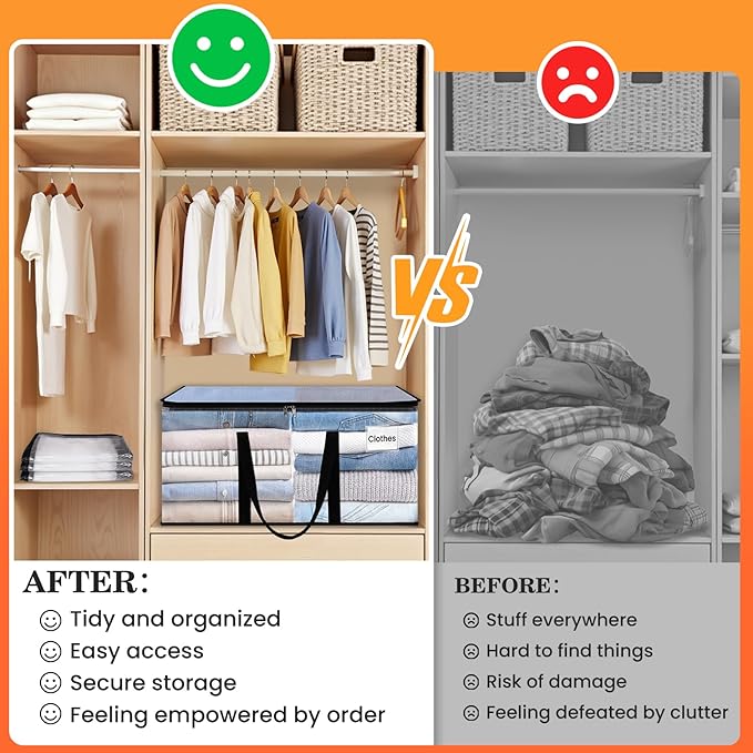 Extra Large Heavy Duty Moving Bags, Storage Bags with Strong Zippers & Handles, Packing Bags for Moving Essentials, Ideal Storage Tote for Home, Dorm & Storage Solutions, 125L 10 Packs Clear