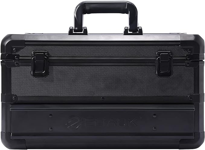 Tool Box Hard Case Tool Organizer Storage Cabinet Carry Case,Toolbox with Drawers, Black
