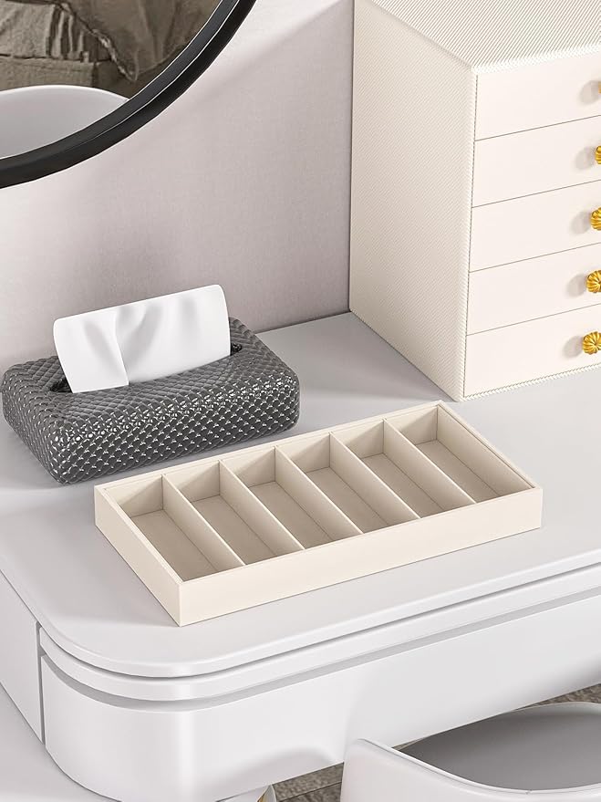 Sunglass Organizer Tray,Eyeglass Storage for Multiple Glasses,Jewelry and Sunglasses Drawer Organizer (Beige 2)