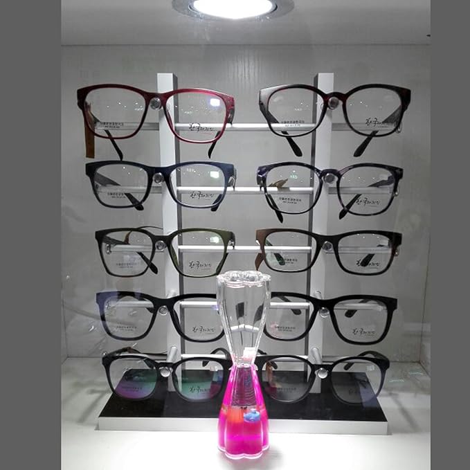 Wood Sunglasses Holder Display Stand, Wooden Glasses Holder Eyeglass Holder Stand Rack Sunglass Organizer Stand for Desk Dresser Tabletop (BLACK 10 Pairs)