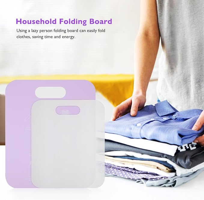 2pcs Shirt Folding Boards for Adults Boy Girl Clothing Folding Tool for Easy Laundry Portable Folder for Organizing Shirts and Hoodies Dorm
