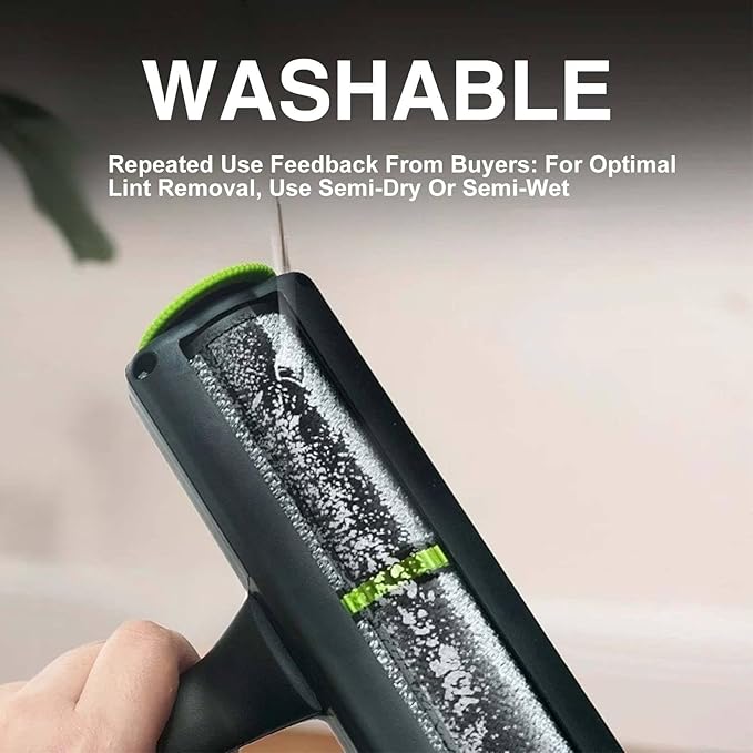 Pet Hair Remover Roller – Reusable Manual Lint Roller for Dog & Cat Hair Eco-Friendly, Ergonomic Design Ideal for Furniture, Clothing & Car Interiors Fur-Free.