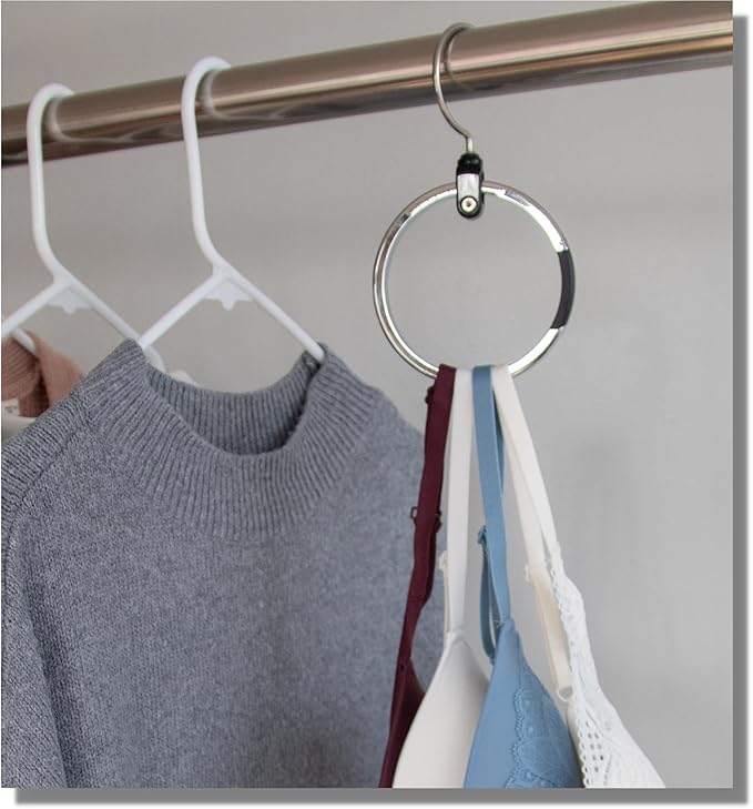 Multipurpose Closet Hangers, 25 Tie Belt Hanger for Closet, Great Space Saving Belt Organizer for Wardrobe, Ideal for Storing Belts, Ties, Scarfs, Baseball Hats, Purses & More, 1 Pack