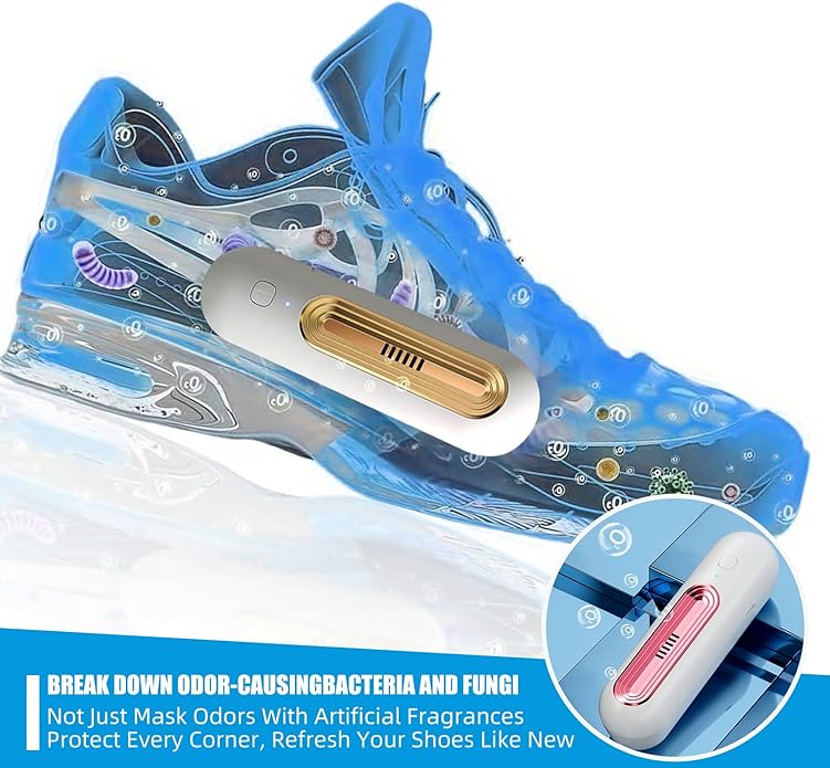 Portable Shoe Odor Elimination Deodorizer with O-zone for Shoes For Sneaker, Boot, Leather Shoes, Refrigerator