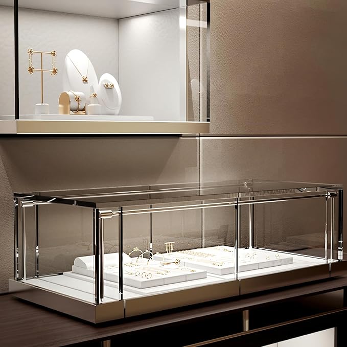 2 Slot Ring Stand PU Leather Rings Display Holder Rings Organizer White Jewelry Display Showcase