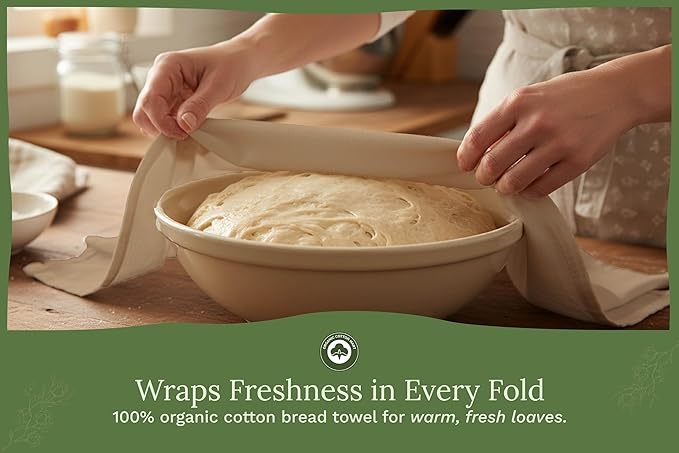 Beige Flour Sack Tea Towels - 100% Organic Cotton, 5 Pack, 27"x27", Highly Absorbent Beige Dish Towels - Versatile and Multipurpose Kitchen Towels for Baking - Customizable and Easy to Embroider