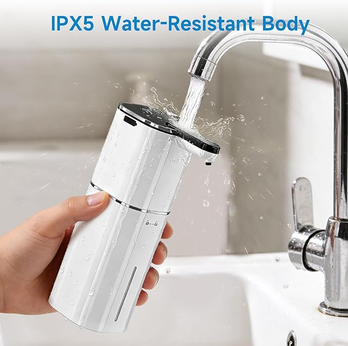 CATIRE Upgraded Larger Capacity Automatic Soap Dispenser Touchless, 17.6oz Liquid Hand Soap Dispenser, Rechargeable 2000mAh, 8 Adjustable Levels, 2-in-1 Wall Mount & Countertop for Kitchen Bathroom