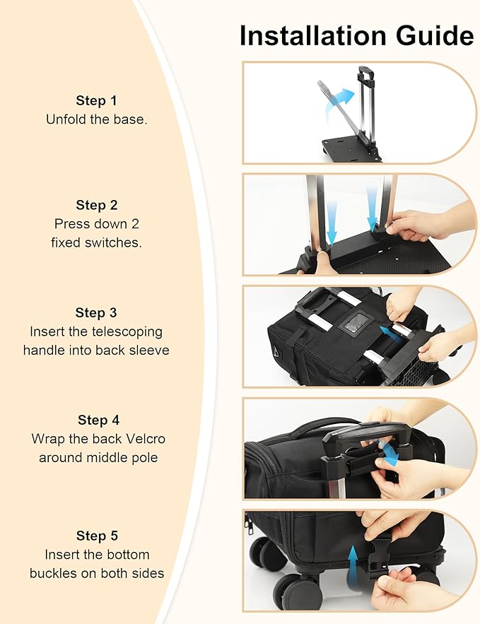 Relavel Rolling Makeup Train Case, Cosmetology Case on Wheels with 4 Clear Bags, Professional Makeup Artist Set Bags Cosmetic Storage Organizer with Adjustable Dividers, 360° Spinner Wheels, Black