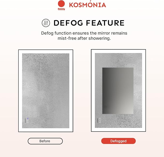 36x72'' LED Bathroom Mirror w/Light, Aluminum Frame, Dimmable Front & Backlit, Anti-Fog, Distortion Free, Light Memory, Tempered & Shatter-Proof Wall Mounted Vanity Silver Coating Mirror