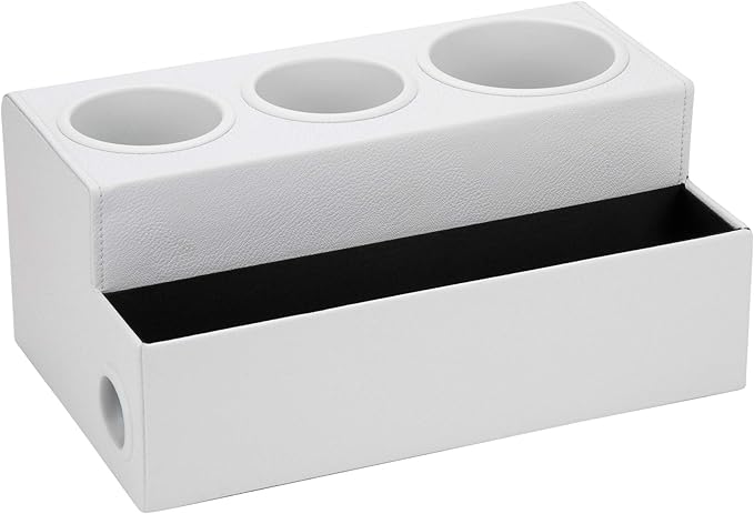 J JACKCUBE DESIGN Hair Tool Organizer Dryer Holder Hair Styling Accessories Organizer Bathroom Storage Countertop with 3 Holes(White) – MK154D