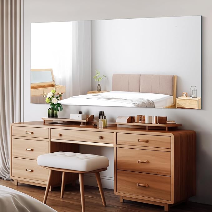 CILIBER Frameless Mirror, 30x60 Inch Large Bathroom Mirrors for Wall, Upgraded Shatterproof Rectangle Vanity Mirror Over Sink with Polished Edge for Bathroom,Bedroom,Living Room and Entryway