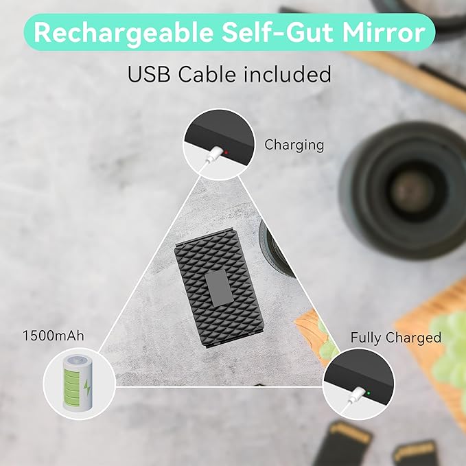 3 Way Mirror with LED Lights & 360° View,See Back of Head Trifold Barber Mirror for Self Haircut, Shaving & Braiding, Portable Travel Design with Hook for Home,Men & Women (Black)