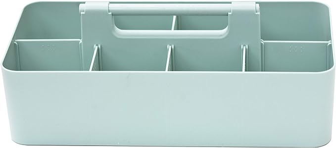 Portable Caddy American Made, DIY Dividers, 8 Compartments, Supply Organizer, Portable Tote Basket with Handle Storage Organizer Bathroom, Office, Crafts, or School Supplies