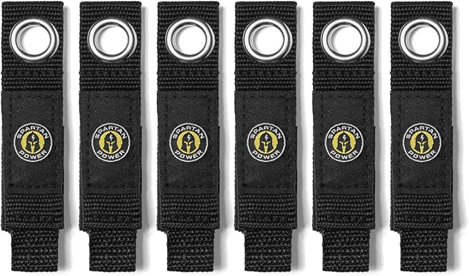 Spartan Power Heavy Duty Storage Straps, 1" X 7" Electronics Cord Holder Organizer for Office Organization and Cable Storage (6 Pack)