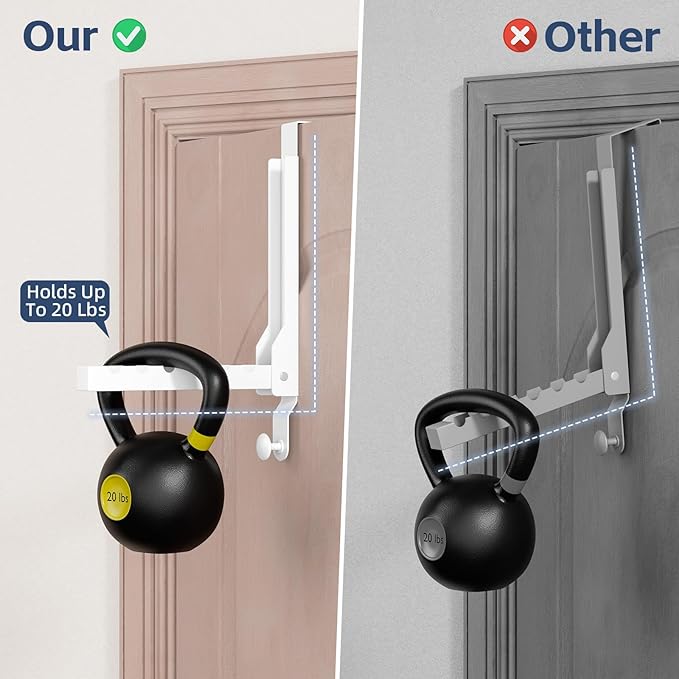 2 Pack Over The Door Drying Rack for Laundry, Over The Door Hanger Foldable, Heavy Duty Over The Door Hooks Hanger,Over Door Hook for Hanging Clothes,Rust-Resistant Over The Door Clothes Hanger,White