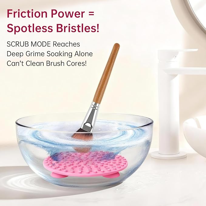Norate Makeup Brush Cleaner, Make Up Brush Cleaner Solution + Makeup Brush Cleansing Pad, Brush Cleaner Mat for Brushes, Deep Clean Shampoo 4.4 Fl.Oz, Gentle Formula Cruelty Free, 2 Piece Set