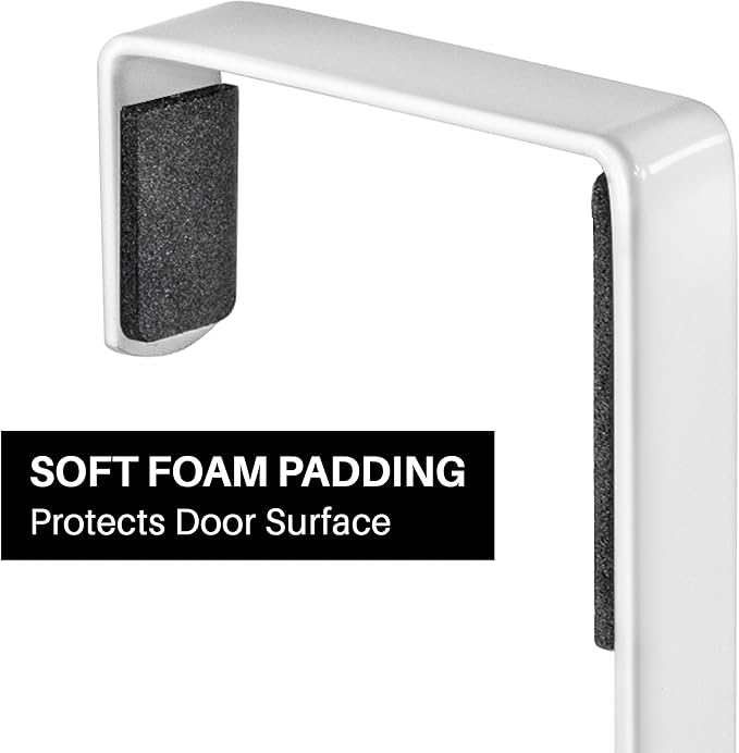 LYNK Professional® Home™ Over The Door Hooks - 9 Hook Over The Door Hanger - Over Door Coat Rack - Hanging Towels or Clothes - Bathroom, Bedroom or Laundry Room - Lifetime Ltd. Warranty – White