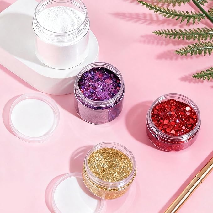 Eternal Moment 36 Pack 6 OZ Plastic Jars Round Clear Cosmetic Container Jars with Clear Lids, Perfect for Lotion, Slime，Cream, Ointments, Makeup, Eye Shadow, Samples, Pot, Travel Storage