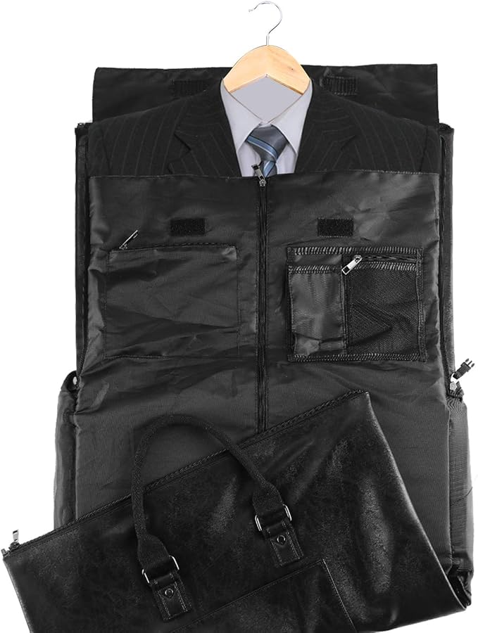 seyfocnia Convertible Travel Garment Bag,Carry on Garment Duffel Bag for Men Women - 2 in 1 Hanging Suitcase Suit Business Travel Bag