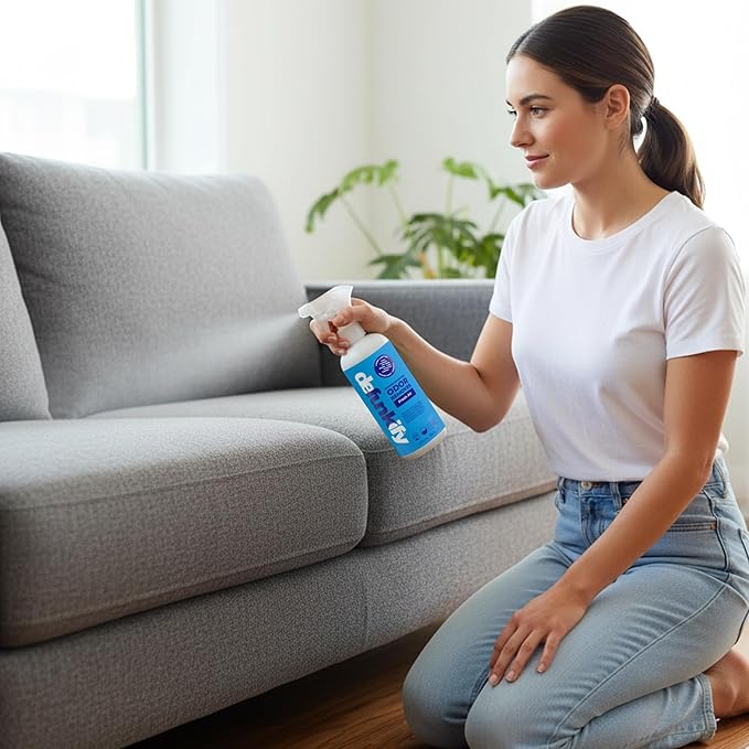 Fabric Freshener Spray, 32oz. 'Fresh Air' Odor Remover Spray. Shoe Deodorizer, Carpet Deodorizer, Odor Eliminator for Strong Odors Cleaning Supplies. ProvenSafe™ Fabric Freshener for Sensitive Gear