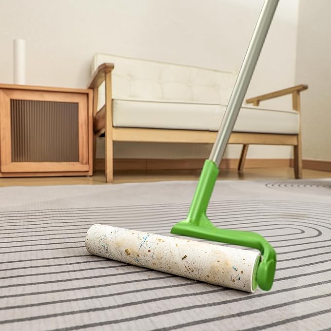 10 inch Mega Lint Roller Refills Compatible with Evercare Layers Smart Design Large Floor Lint Rollers Extreme Stick 10'' Wide Sticky Roller Refills 60 Sheets per Roll 5 Pack Total 300 Sheets