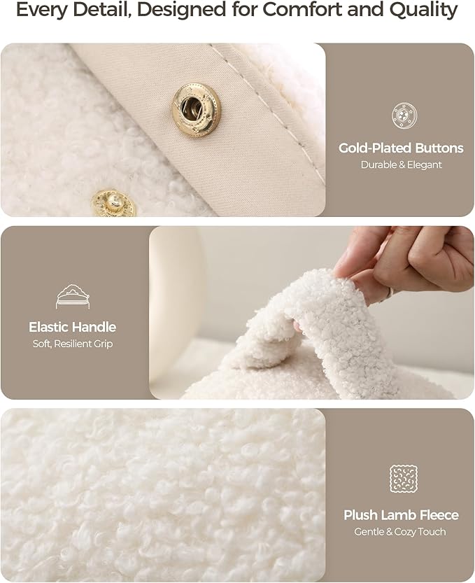 Travel Jewelry Case, 2-In-1 Small Jewelry Organizer Travel Jewelry Storage with Foldable Jewelry Roll for Earrings Rings Makeup, Travel Essentials Gifts for Women Girl,Cream White