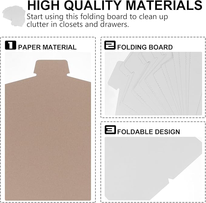 Ciieeo Shirt Folding Board Clothes Folder Laundry Folding Board for T-Shirts Collared Shirts and More 14.21 X 8.14 Inches Neat Closet and Drawer Organizer