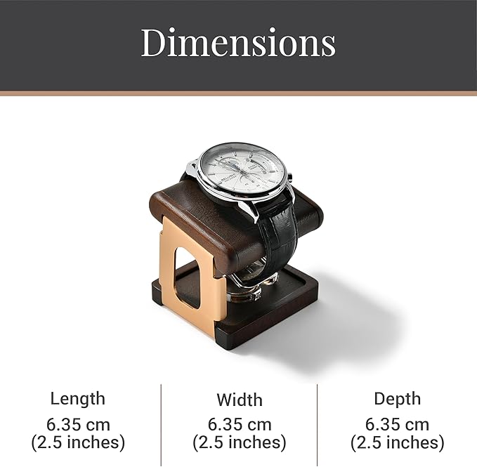 Luxury Acacia Wood Watch Stand & Tray Organizer – Premium Handmade Display for Watches, Rings & Accessories – Modern Minimalist Design, Gift-Ready for Desk or Dresser