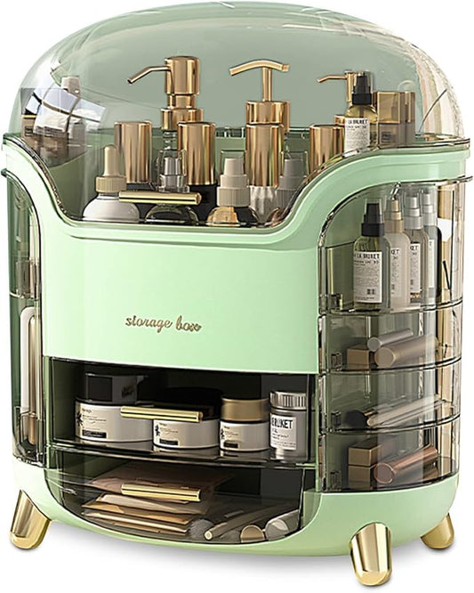 Upgrade Large Makeup Organizer Countertop Vanity Organizer Cosmetic Organizer Makeup Storage Box Bathroom Counter Organizer Perfume Skincare Organizers Gift Women Clear Design Easy Visibility
